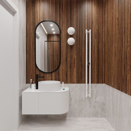 Полотенцесушитель электрический Terminus Стойка DUO проф 160, белый, артикул 4670078532183