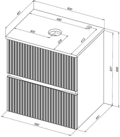 Тумба под раковину Aquanet Джейн 60 белый матовый, артикул 00313284