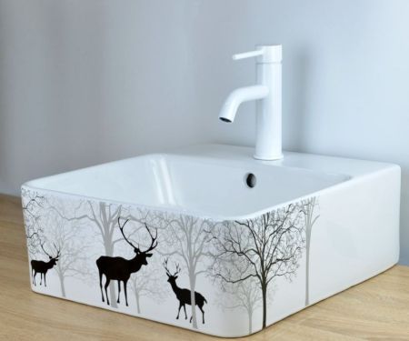 Смеситель для раковины Bronze de Luxe SCANDI 1451W, белый, артикул 1451W