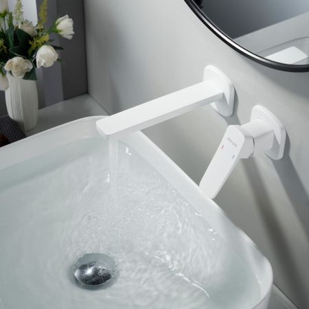 Смеситель для раковины встраиваемый Shevanik S9941C, белый