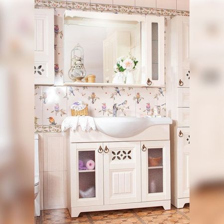 Комплект мебели для ванной Бриклаер КАНТРИ 105K, бежевый, артикул КАНТРИ 105K