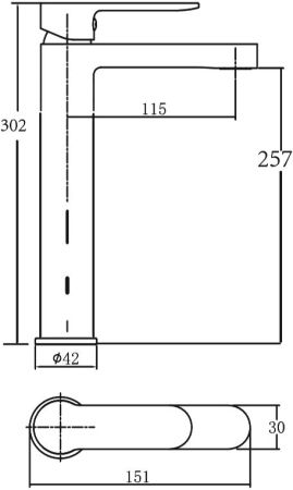 Смеситель для раковины Aquanet Passion AF300-11B, артикул AF300-11B