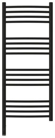 Полотенцесушитель, Сунержа, Богема 3.0, электрический, ширина, мм-432, глубина, мм-88, высота, мм-1000, подключение-слева, электрокомплект-ТЭН, мощность, Вт-300, материал-нержавеющая сталь, цвет-черный матовый