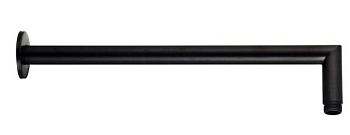 AQG, настенный круглый кронштейн VARY длиной 37,5 см, для верхнего душа, цвет черный матовый