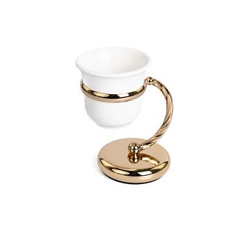 Stil Haus Giunone, настольный керамический стакан, цвет золото