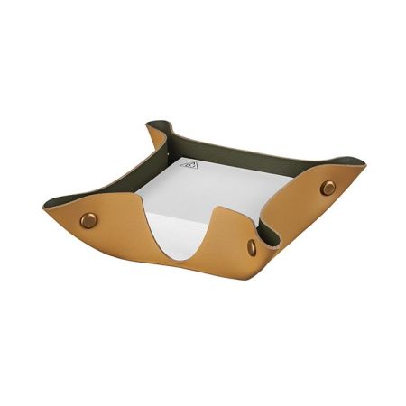 ADJ Подставка для бумажных блоков, 10x10xH4 см., цвет: горчичный/оливковый, артикул 105.40/55