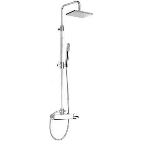 Душевая система Webert Azeta AZ870110015PVC Хром с верхним душем пластик, артикул AZ870110015PVC