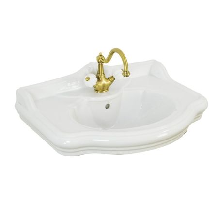 IMPERO Раковина тюльпана 73 см, белая керамика, артикул 27778