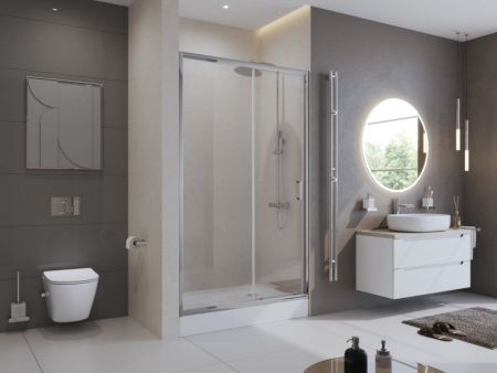 Душевая дверь в нишу BELBAGNO UNO-195-BF-1, артикул UNO-195-BF-1-120-C-NERO