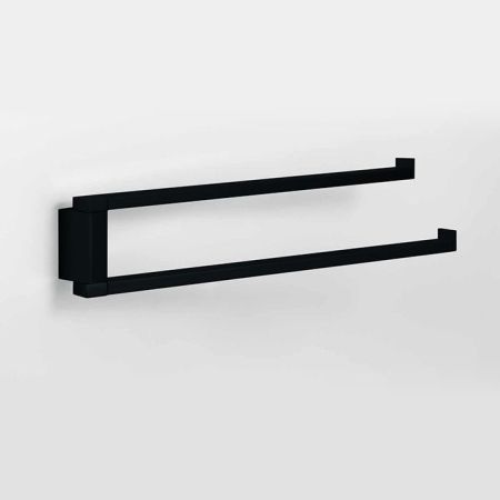 Colombo MiniQ Полотенцедержатель двойной 33см, цвет: чёрный матовый, артикул B5012.NM