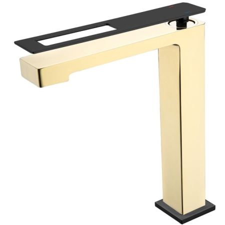 Смеситель Q для умыв. выс. GoldBlack_Комплект, артикул 142-GB