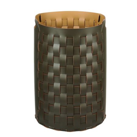 Colombo Adj Круглая корзина Bottega, D40H57 см, цвет: оливковый/горчичный, артикул BADJ1057-5540