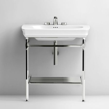 Artceram CIVITAS Структура металлическая Quadra для раковины 68 см, полка сетка, цвет хром, артикул CIA002 71cr