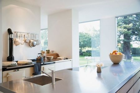 Смеситель для кухни  KLUDI STEEL 44850F860 (сталь, L-21 H-13,5), шт, артикул 44850F860