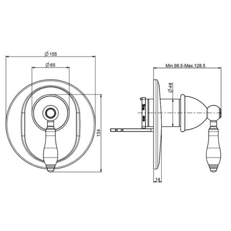 Fima Carlo Frattini Herend Смеситель для душа, встраиваемый, цвет: золото, артикул F5409X1OR