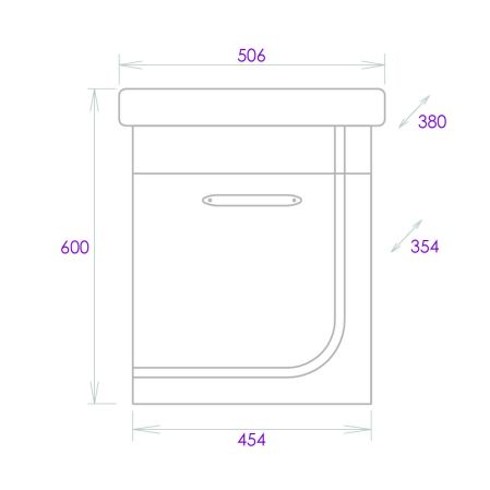 Тумба Onika Ирис 50 подвесная, белая (ум. Тигода 50)