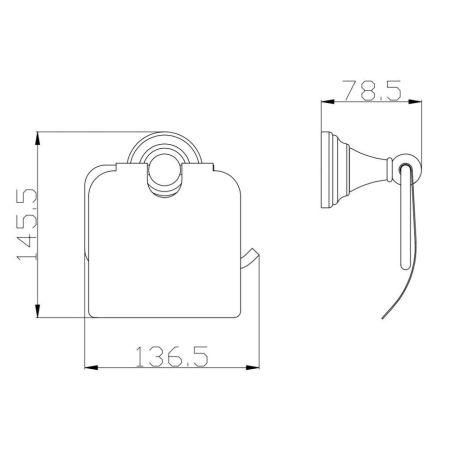 Держатель для туалетной бумаги Rav Slezak MORAVA MKA0400CMAT, черный, артикул MKA0400CMAT