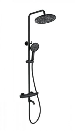 Душевая система с термостатом WONZON & WOGHAND CAPSULE, Черный матовый (WW-B3031-A2-MB), артикул WW-B3031-A2-MB