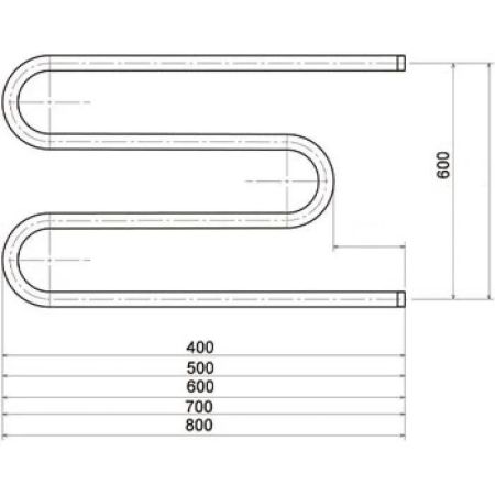 Водяной полотенцесушитель Тругор М 1 60x50 Хром, артикул М1/6050s