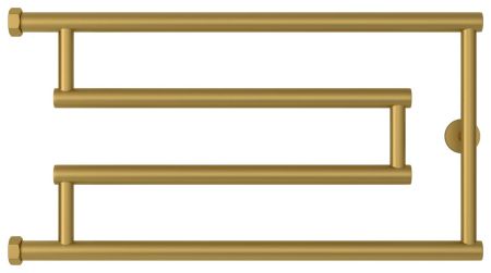 Полотенцесушитель водяной High-Tech model "G+" 320х650 (Матовое ЗОЛОТО), артикул 032-4051-3265
