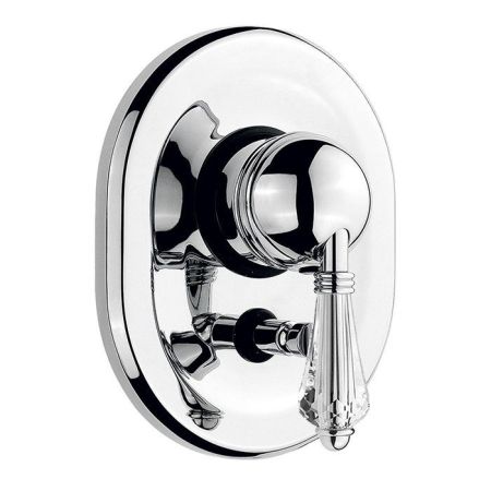 Nicolazzi Cristallo Внешняя часть встраиваемого смесителя для душа с переключением, 2 источника, цвет: хром, артикул 3460CR33