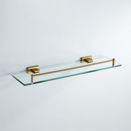 Полка стеклянная Shevanik SG5619G, золотой сатин, артикул SG5619G