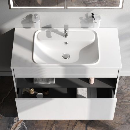 M8FFUX1001WG Func, База с нишей, 1 ящик (pull-out), 100 см, цвет белый глянец M8FFUX1001WG Func, База с нишей, 1 ящик (pull-out), 100 см, цвет белый глянец