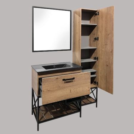 Тумба с раковиной Comforty Бредфорд 75 4149064 Дуб темный, артикул 4149064