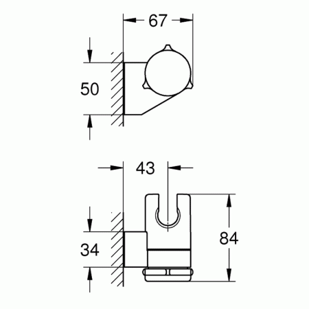 Держатель ручного душа поворотный GROHE 27595001