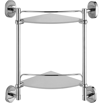 Полка стеклянная угловая FASHUN A1907-2, хром