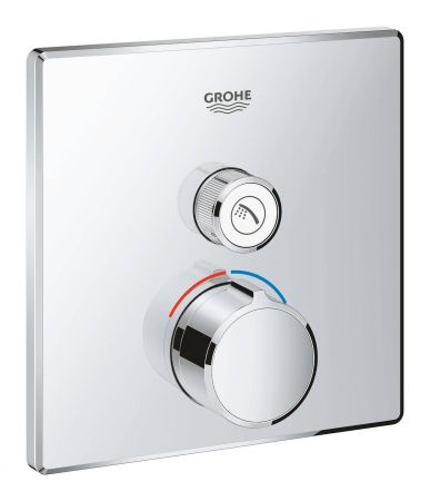 Внешняя часть смесителя GROHE Grohtherm SmartControl на 1 выход, хром (29147000), артикул 29147000