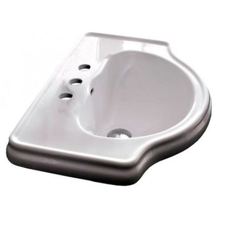 KERASAN Retro Раковина встраиваемая 620х455мм , 3 отв. под смеситель, цвет белый