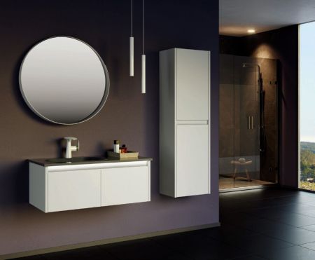 Тумба с раковиной ORKA Lisbon 90 подвесная, кашемировый матовый