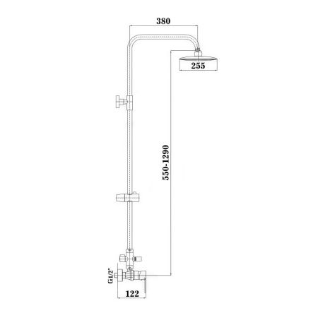 Душевая система Maretti Aria AR21RZN845-1, хром, артикул AR21RZN845-1