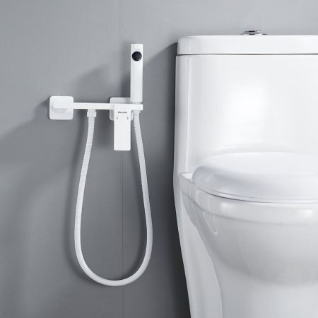 Гигиенический душ со смесителем Shevanik S6105C-1, белый