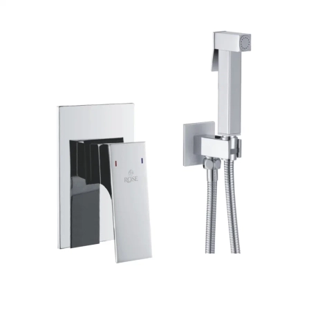 Гигиенический душ со смесителем Rose R1005, хром