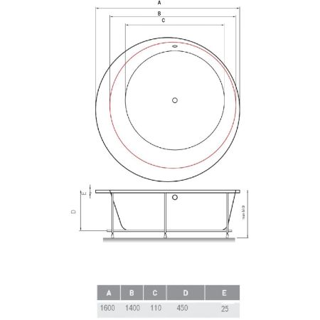 Ванна акриловая отдельностоящая Vayer BOOMERANG Гл000010534, 160x160, артикул Гл000010534