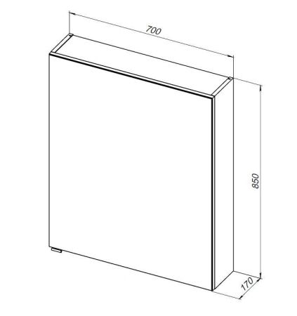 Зеркальный шкаф Aquanet Алвита new 70 белый матовый, артикул 00303893