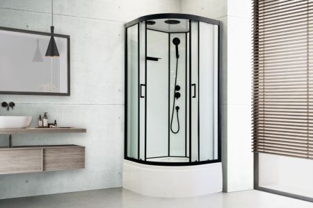 Душевая кабина Royal Bath FATO RB 90CK-М-BL (рифленое), артикул RB90CK-M-BL FATO