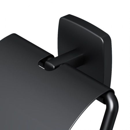 A90341422 Gem, Держатель для туалетной бумаги с крышкой, черный, артикул A90341422