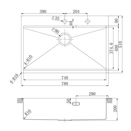 Кухонная мойка Lemark IORDANA 780 прямоугольная из нержавеющей стали с аксессуарами в комплекте: ролл-мат, коландер, разделочная доска цвет: графит (9936119), артикул 9936119