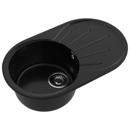 Кухонная мойка GranFest RONDO 750L, черный, артикул R-750L черный