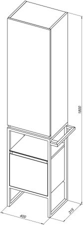Шкаф-пенал Allen Brau Priority 40 1.31006.PWM L папирус матовый, артикул 1.31006.PWM