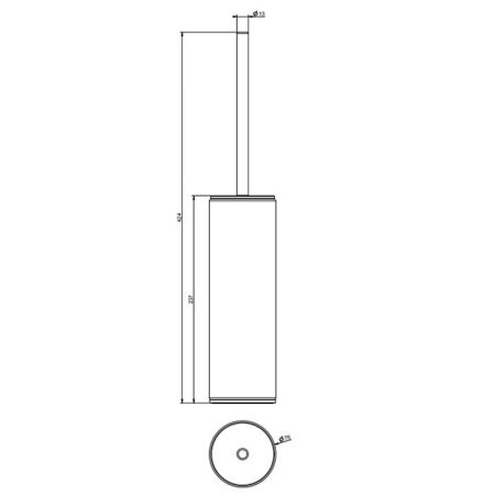 GESSI 316 Ершик напольный, цвет Black XL, артикул 54743#299