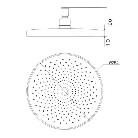Верхний душ D-Lin D61075, белый