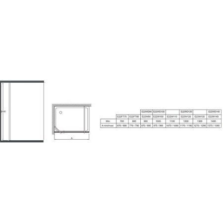 Душевое ограждение JACOB DELAFON CONTRA (80*) E22FT80-GA (хром), шт, артикул E22FT80-GA