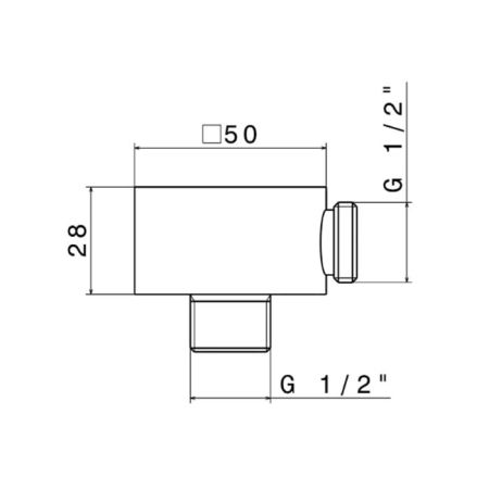 Монтажная часть FUTURA для душевого гарнитура, матовый черный, артикул 5699KM.01.093