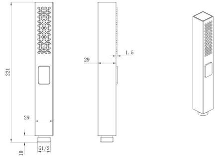 Душевая лейка Allen Brau Infinity 5.21A22-00 хром, артикул 5.21A22-00