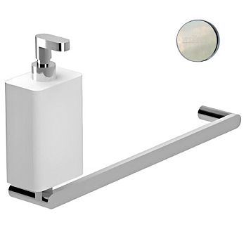 Полотенцедержатель с дозатором жидкого мыла Webert Living LV501501345, никель