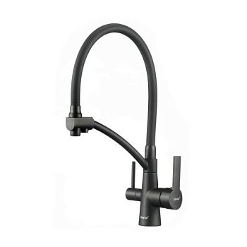 Смеситель для кухни с подключением к фильтру Savol S-L1805H-01, черный